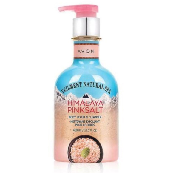 **AVON* Veilment Natural Spa Himalaya Pink Salt Body Scrub & Cleanser - Picture 1 of 1